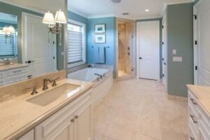 Luxury bathroom to illustrate kitchen and bath design